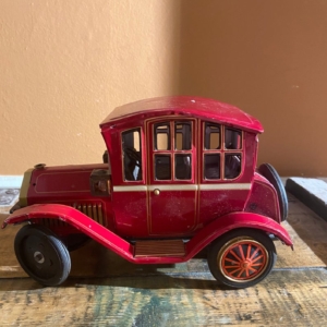 Vintage tin lithographed battery operated car
